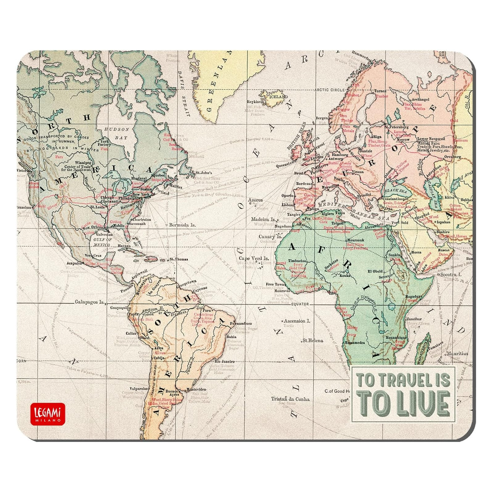 TAPPETINO PER MOUSE - MOUSEPAD- TRAVEL - LEGAMI MILANO - LEGAMI MILANO - td-toys.it