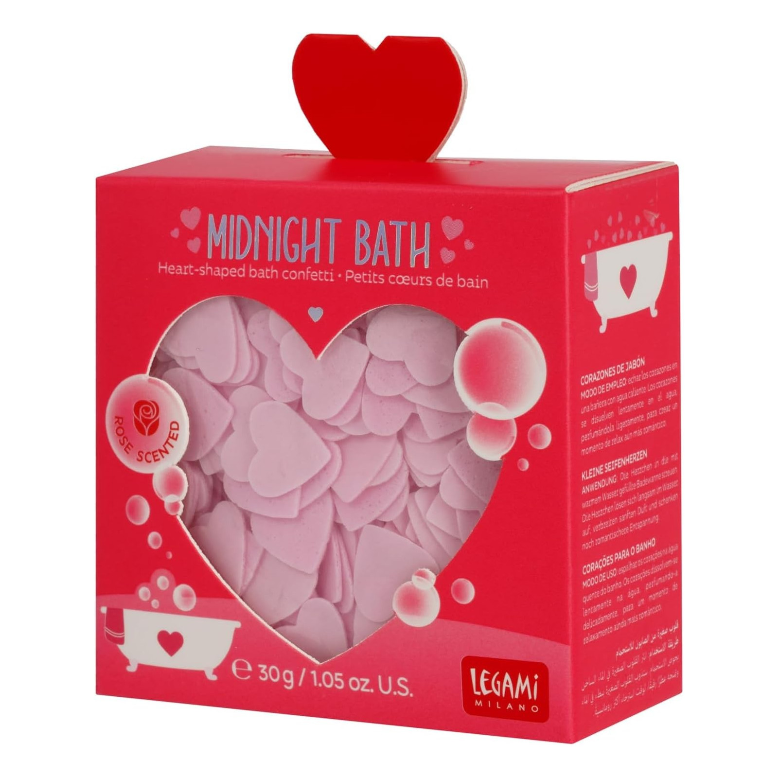 CUORICINI DI SAPONE DA BAGNO -MIDNIGHT BATH - HEART-LEGAMI MILANO