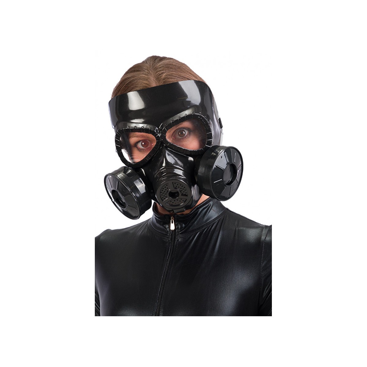 MASCHERA ANTIGAS NERA IN PLASTICA RIGIDA IN BUSTA C/CAV. - CARNIVAL TOYS - MASCHERE - td-toys.it