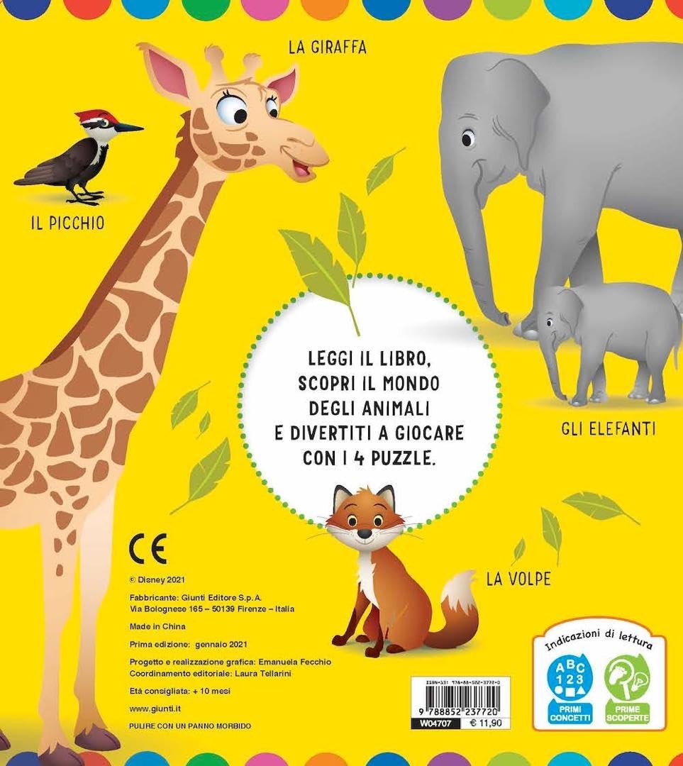 ANIMALI BABY LIBRO MAXI PUZZLE Il libro è dedicato al mondo degli a