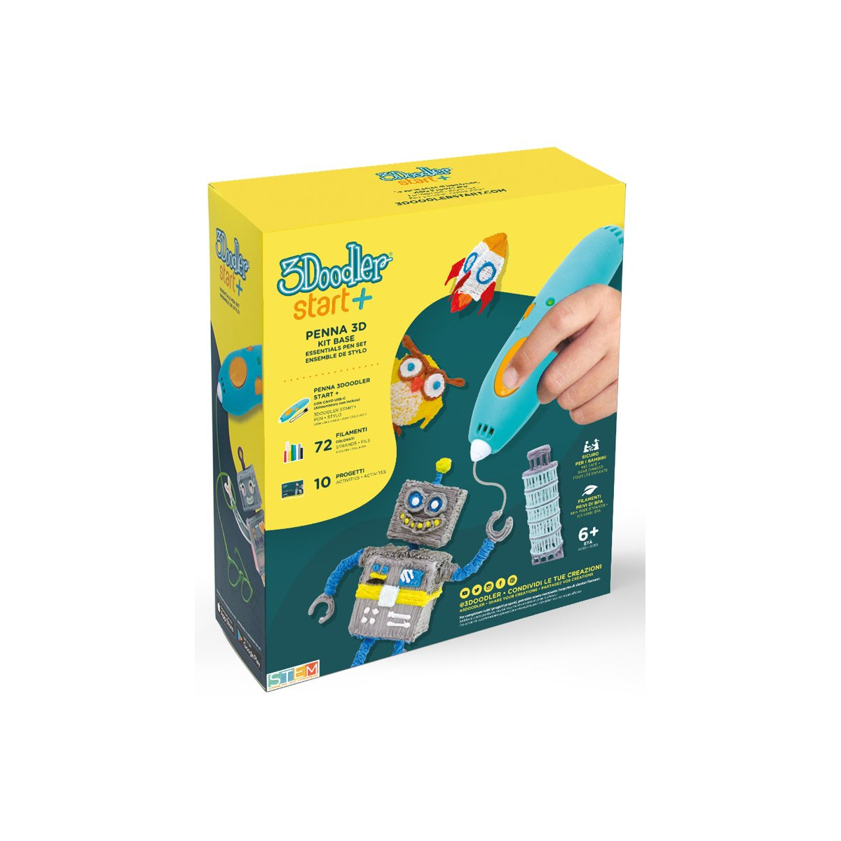 3DOODLER START+ PENNA 3D-GIOCHI CREATIVI