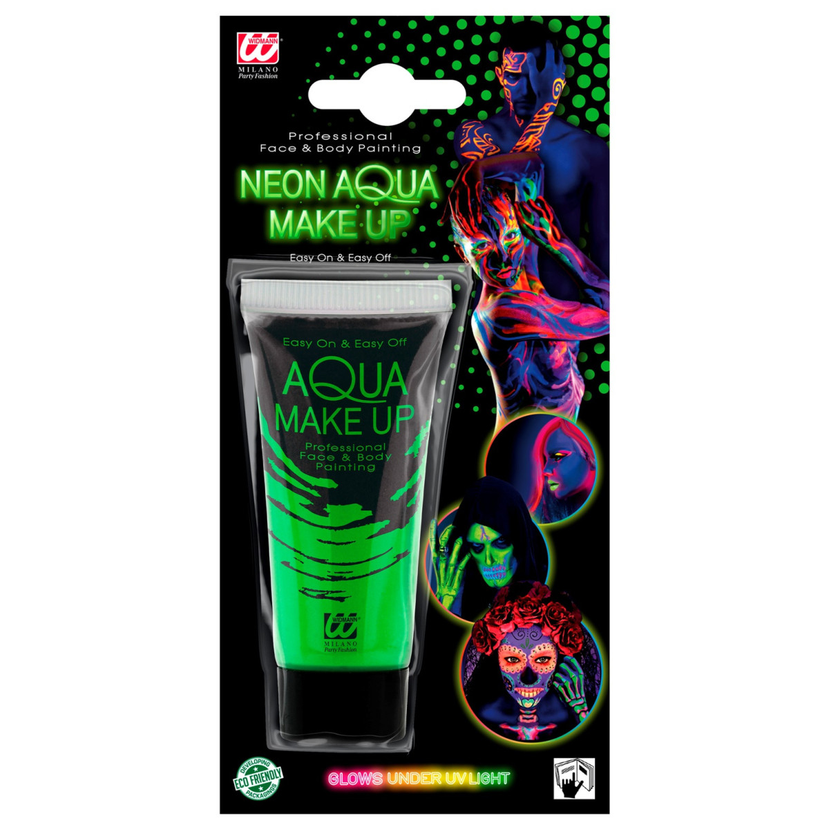 "AQUA MAKE-UP VERDE FLUORESCENTE IN TUBO" 30 mL-TRICKS