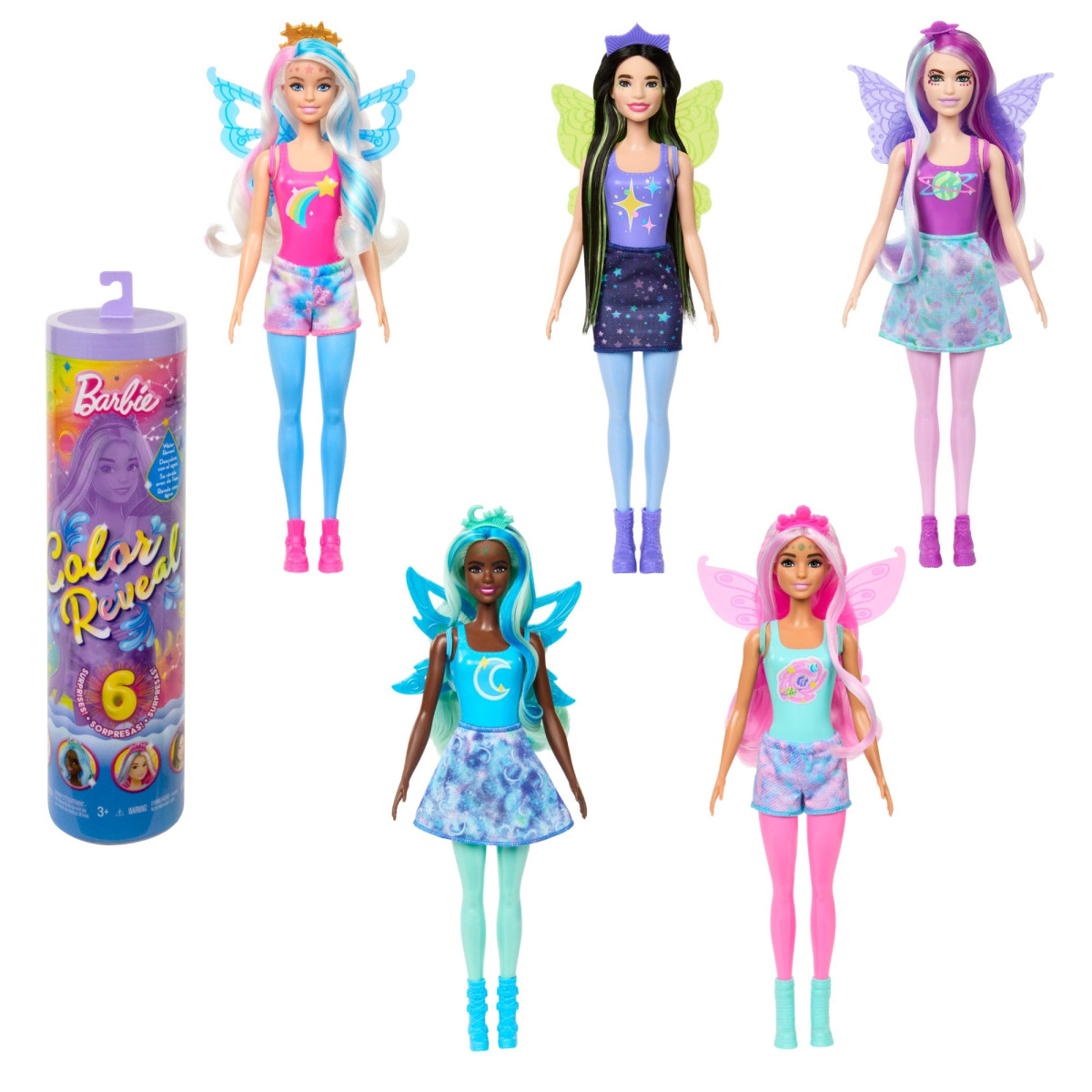 BARBIE COLOR REVEAL - GALAXY HJX61 - MATTEL - BAMBINA - td-toys.it