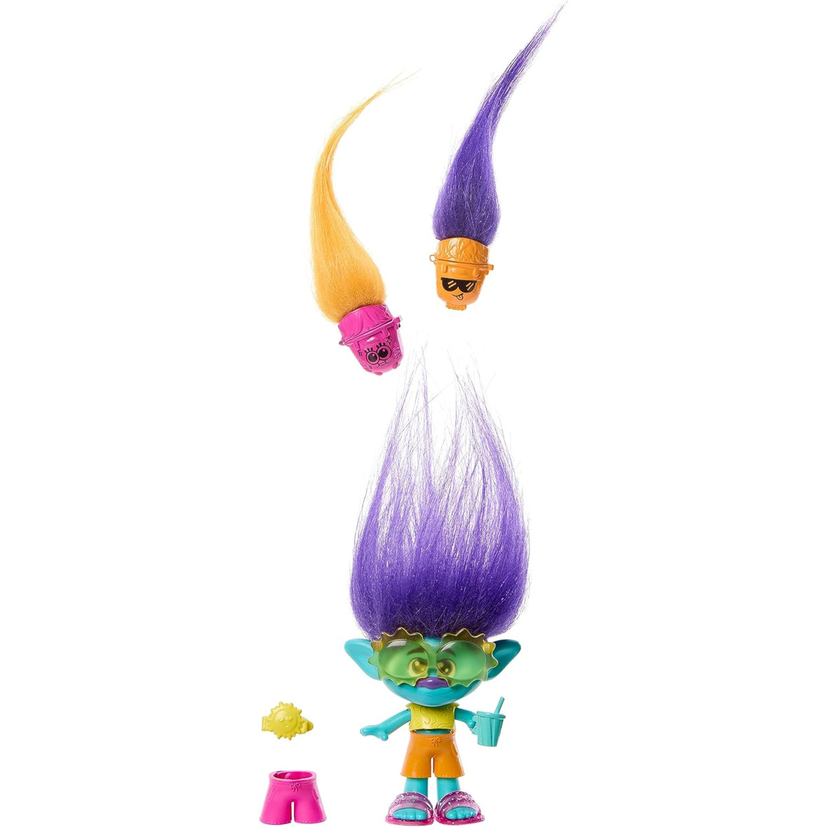 HNF02 Trolls 3 Band Together Hair Pops Poppy piccola bambola da 10 cm - MATTEL - BAMBINA - td-toys.it