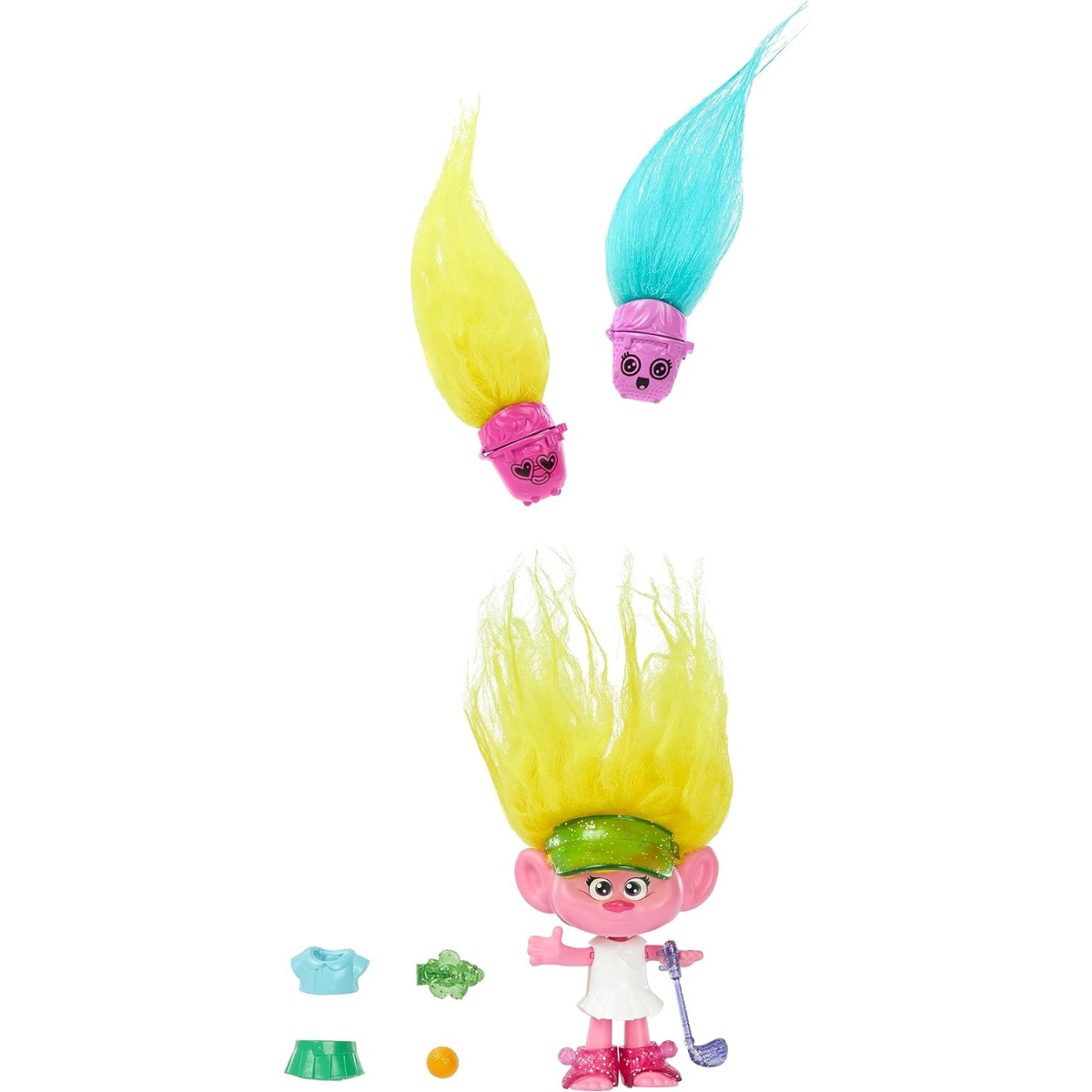 HNF02 Trolls 3 Band Together Hair Pops Poppy piccola bambola da 10 cm - MATTEL - BAMBINA - td-toys.it