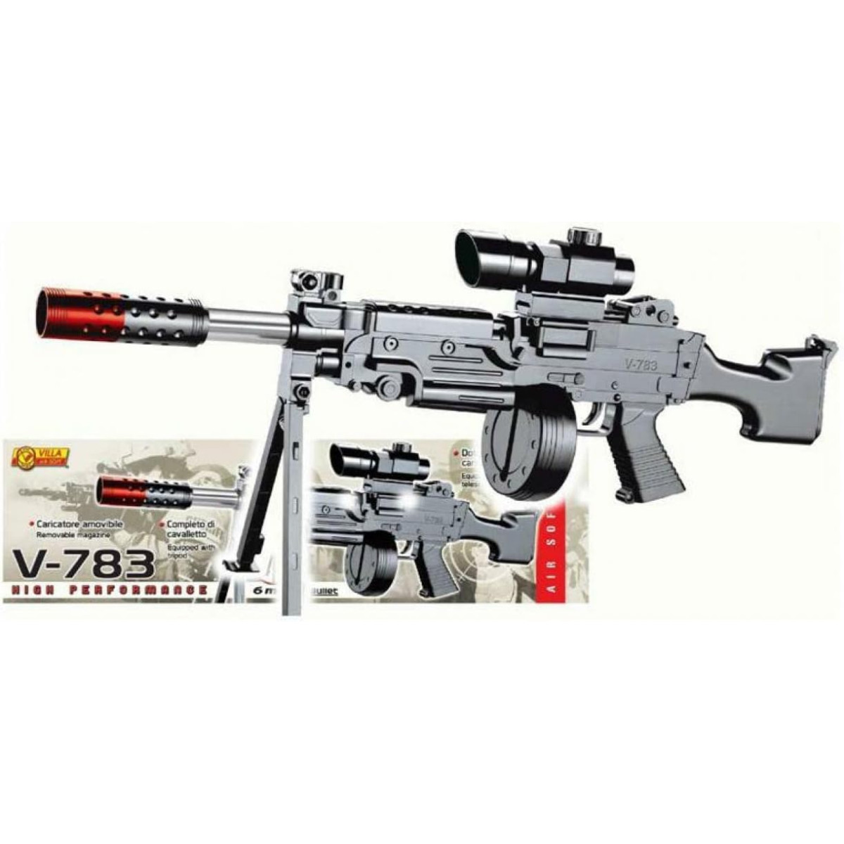 FUCILE AIR SOFT V-783 CAL. 6 mm. - VILLA - CHILD - td-toys.it