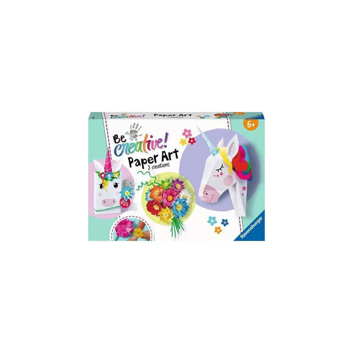 Be Creative Midi XL: Paper Art fiori e unicorni - Ravensburger - CREATIVI - td-toys.it