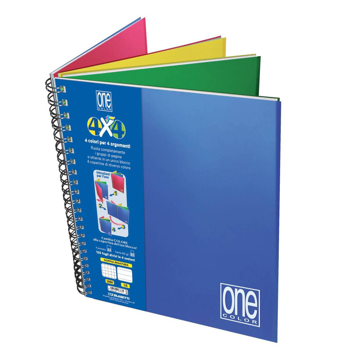 ONE COLOR PPL F/SPIR 4X4 5M/1R-BLOCK NOTES