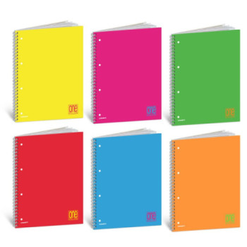 ONE COLOR FLUO FORATO A4 60F 5M-NOTEBOOKS