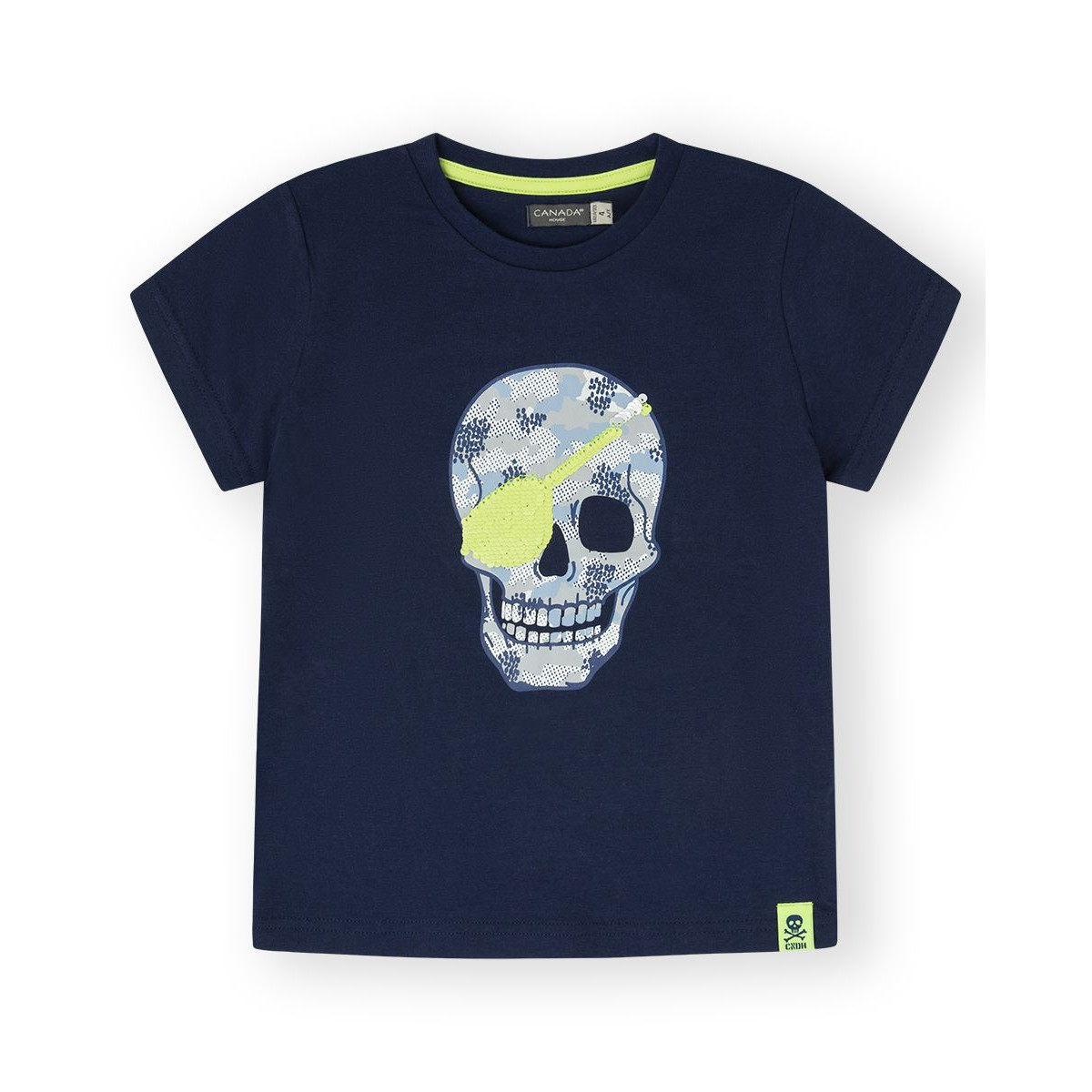 CAMISETA SKULL - MARINO - 10Y - 1 - CANADA HOUSE - MAGLIETTA - td-toys.it