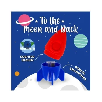 TEMPERINO CON GOMMA - TO THEMOON AND BACK - SPACE-STATIONERY- TD Toys