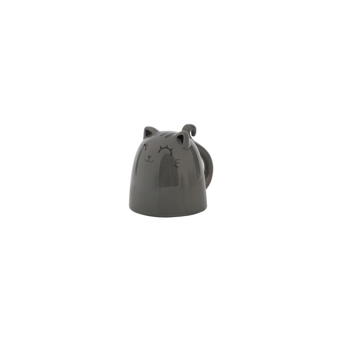 TAZZA IN CERAMICA UP & DOWN GREY CAT - I-TOTAL - CUPS - td-toys.it