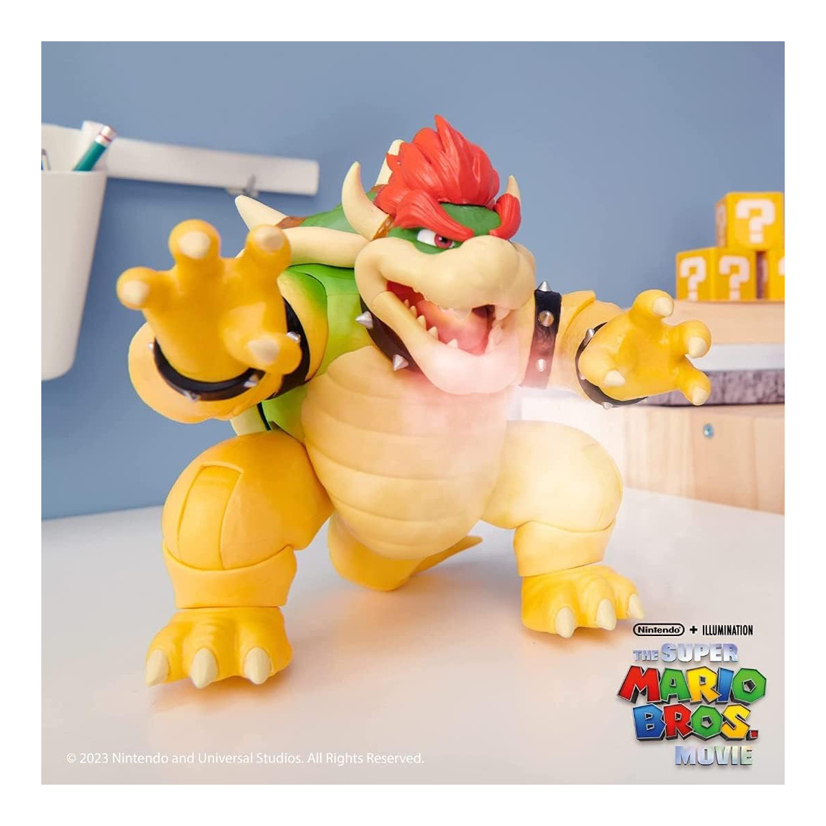 Super Mario Movie action figure di Bowser 18 cm sputafuoco - Jakks Pacific - BAMBINO - td-toys.it