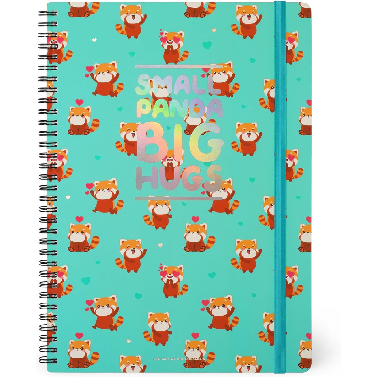 QUADERNO SPIRALATO A RIGHE - SPIRAL NOTEBOOK - MAXI - RED PANDA-LEGAMI MILANO