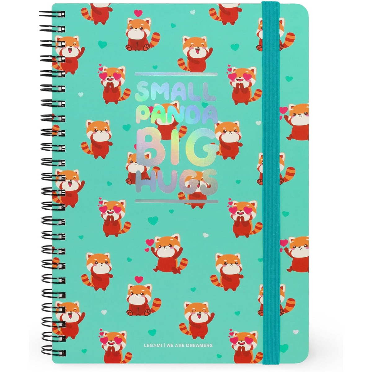 QUADERNO SPIRALATO A RIGHE - SPIRAL NOTEBOOK - LARGE - RED PANDA-LEGAMI MILANO