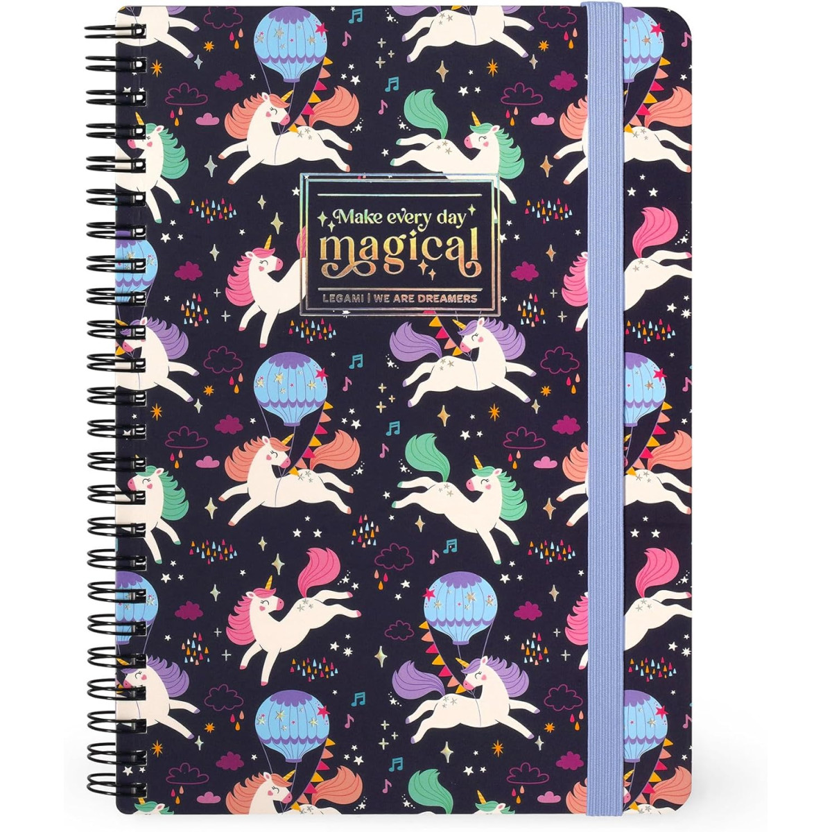 QUADERNO SPIRALATO A RIGHE - SPIRAL NOTEBOOK - LARGE - UNICORN-LEGAMI MILANO