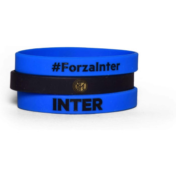 SET BRACCIALETTI IN SILICONE INTER Tris Braccialetti Stemma Inter P