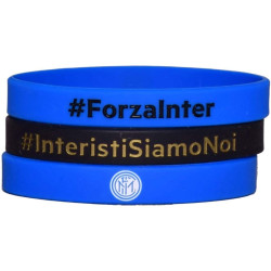 SET BRACCIALETTI IN SILICONE INTER Tris Braccialetti Stemma Inter P