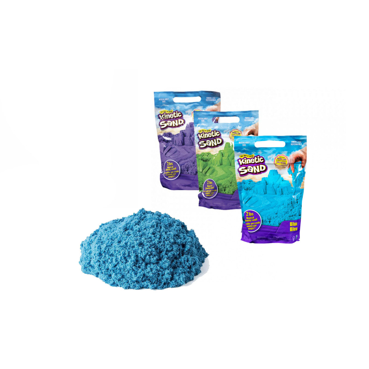 Kinetic Sand Sacchetto con 907Gr di Sabbia Colorata Modellabile - SPINMASTER - CREATIVI - td-toys.it