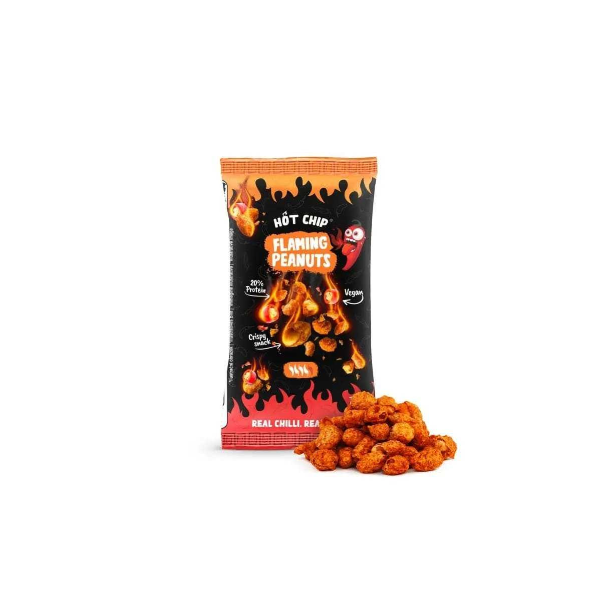 Hot Chip Flaming Peanuts - Arachidi ricoperte e piccanti (70 g)-SNACKS