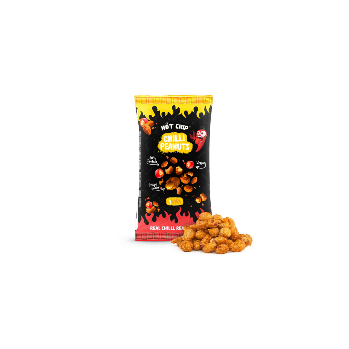 Hot Chip Chilli Peanuts - Arachidi ricoperte speziate (70 g)-SNACKS