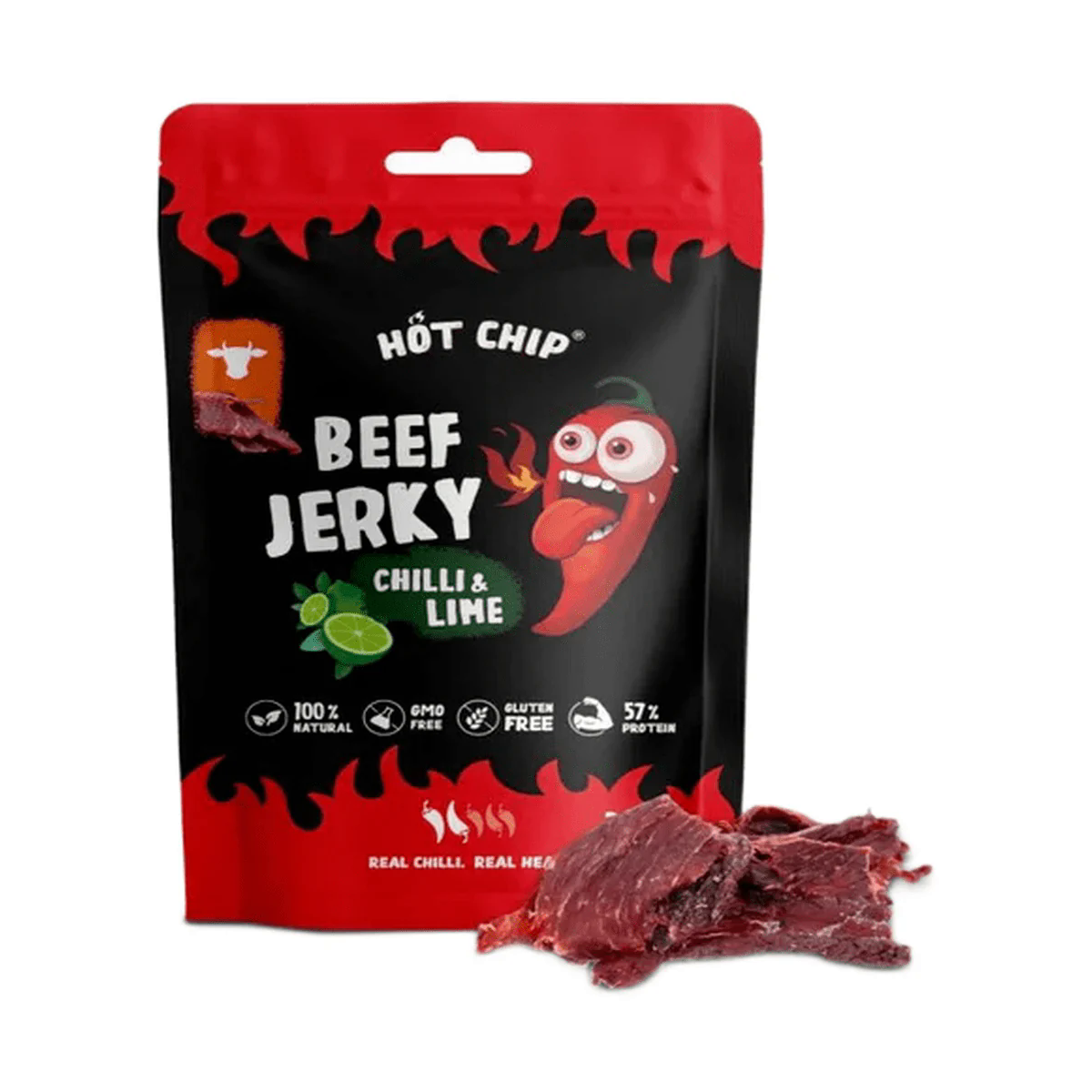 Hot Chip Beef Jerky Chilli & Lime-SNACKS