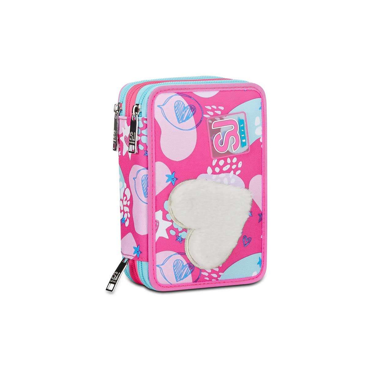 AST.3 ZIP SJ GANG PINKFUR GIRL-SCOLASTICO