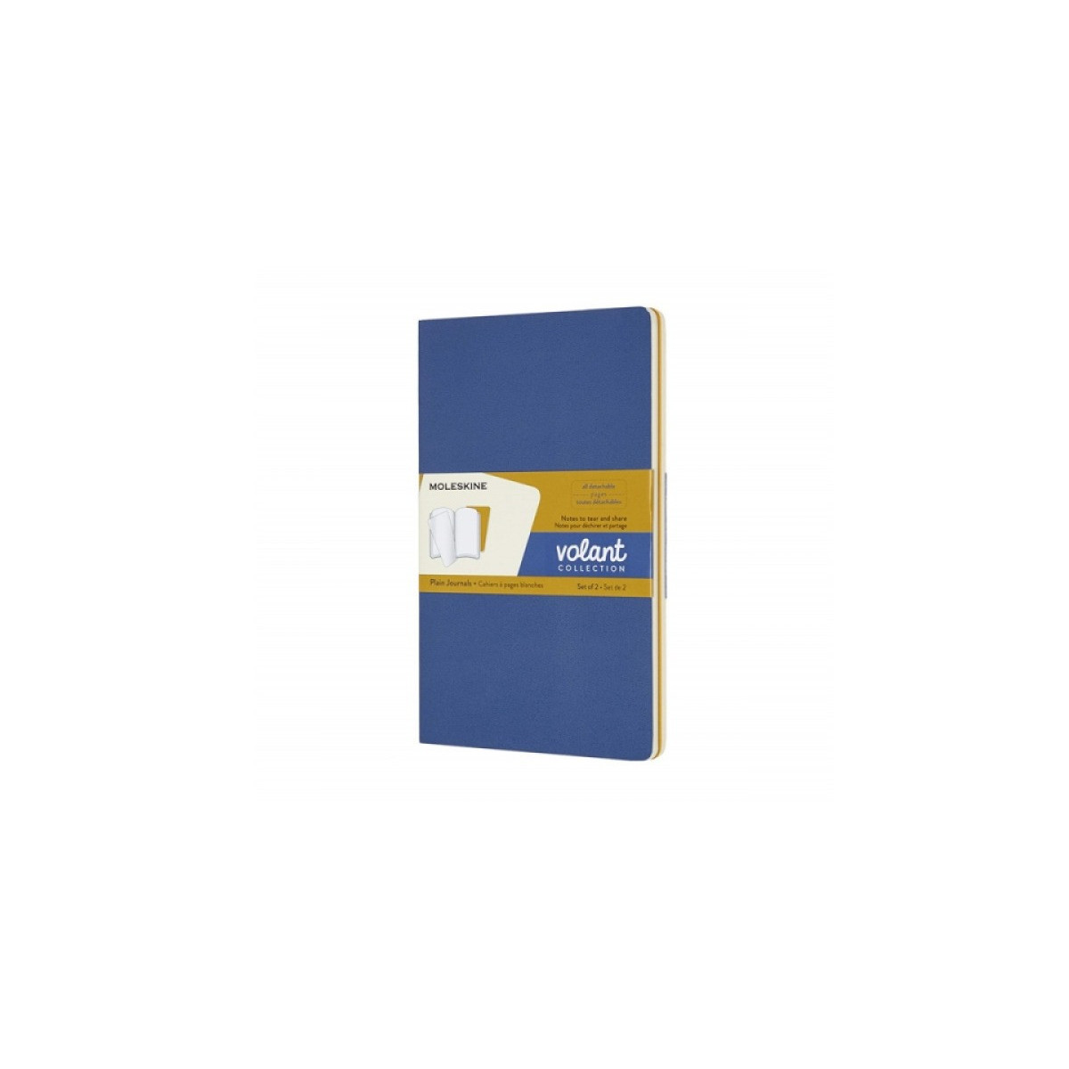 Q. VOLANT XS P. BIANCHE BLU/GIALLO AMBRA MOLESKINE-SCHOOL