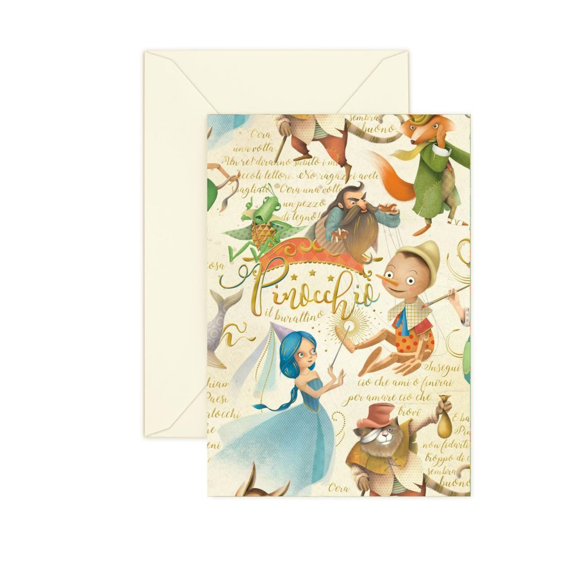 BIGLIETTO D'AUGURI PINOCCHIO IL BURATTINO | GREETING CARDS | Td-toy...