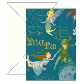 BIGL.PETER PAN CON ORO-GREETING CARDS