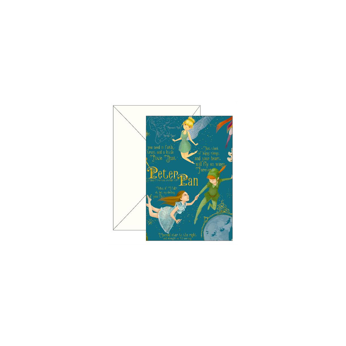 BIGL.PETER PAN CON ORO-GREETING CARDS