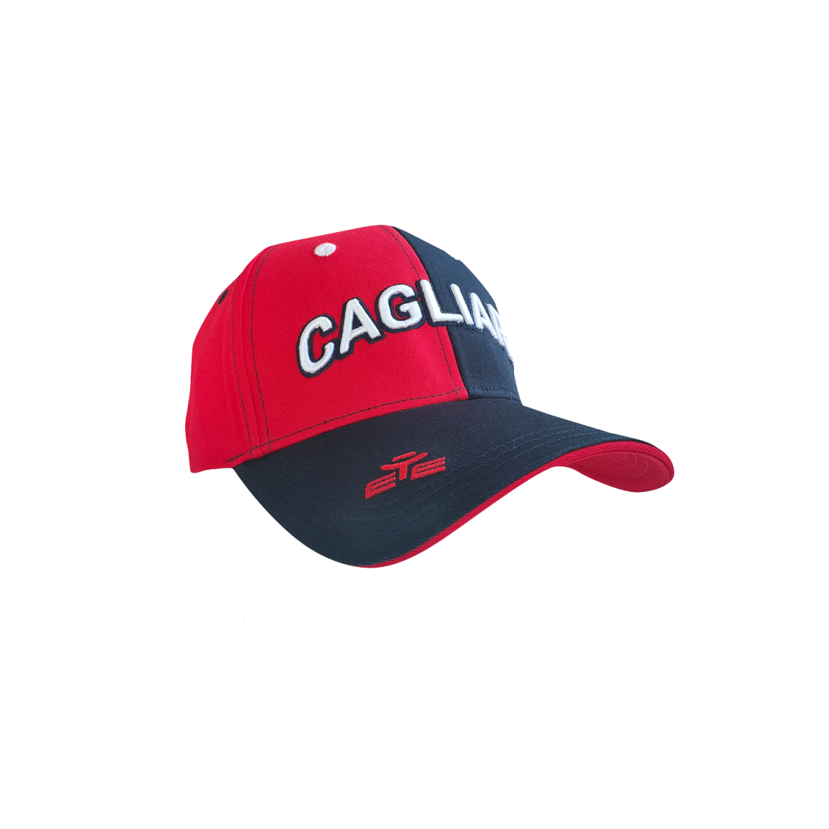 CAGLIARI CALCIO BASEBALL CAP COTTON ROSSO BLU-CAPPELLI