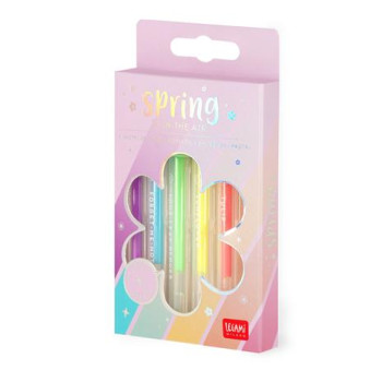 SET DI 6 MINI PENNE GEL - SPRING IS IN THE AIR - PASTEL COLOURS-STATIONERY- TD Toys