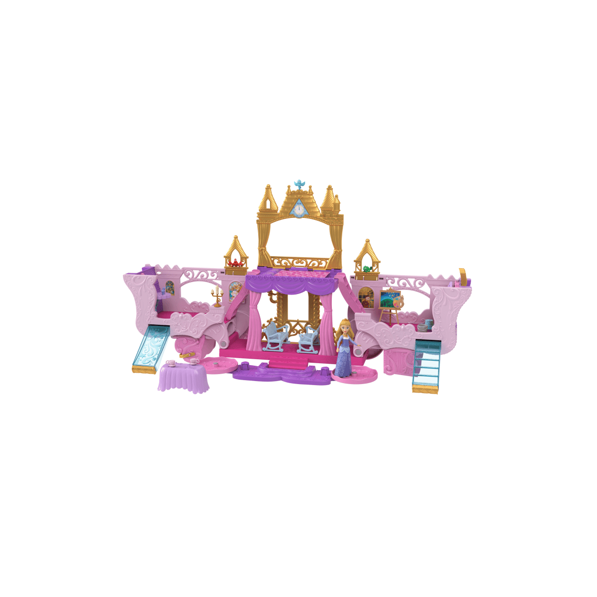 DISNEY PRINCESS 2 IN 1 CASTELLO CARROZZA HWX17 | BAMBINA | Td-toys.it