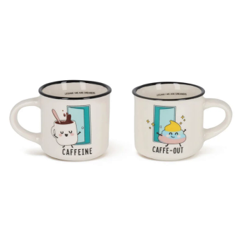 2 TAZZINE DA CAFFÈ - ESPRESSO FOR TWO - POO-HOME SWEET HOME- TD Toys