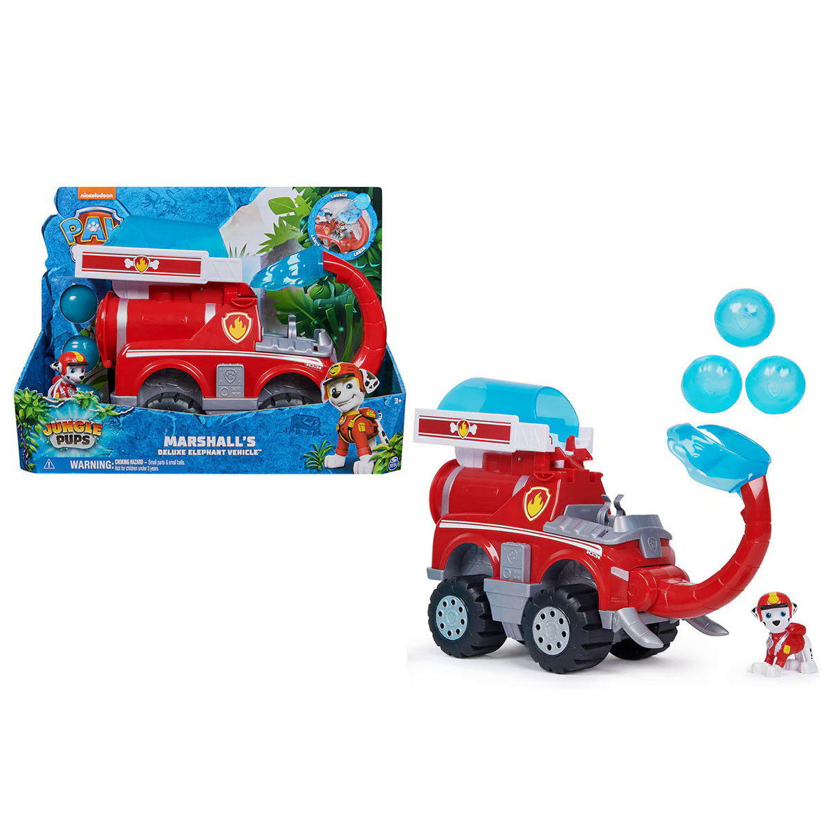 Paw Patrol veicolo elefante deluxe di marshall, per bambini dai 3+ anni - Spin Master-BAMBINO