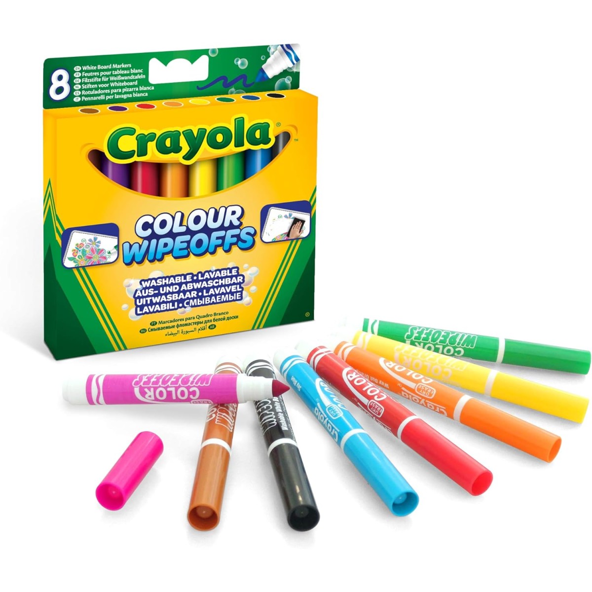 8 pennarelli per lavagna bianca CRAYOLA