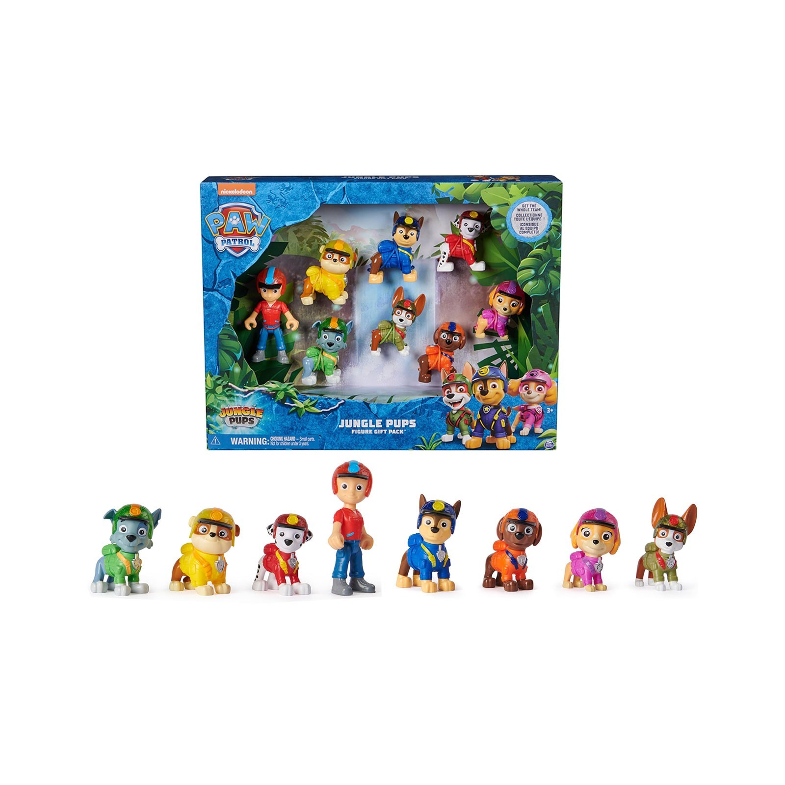 PAW PATROL JUNGLE PUPS CONFEZIONE 8 PERSONAGGI-CHILD