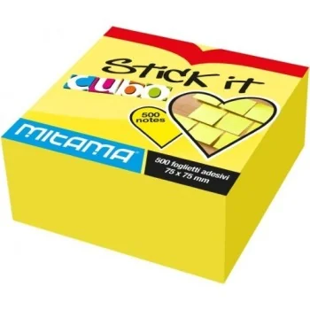 CUBO NOTES ADES.STICK IT GIALLO CL. 500FG 7 5X7 5 MITAMA-BLOCK NOTES- TD Toys