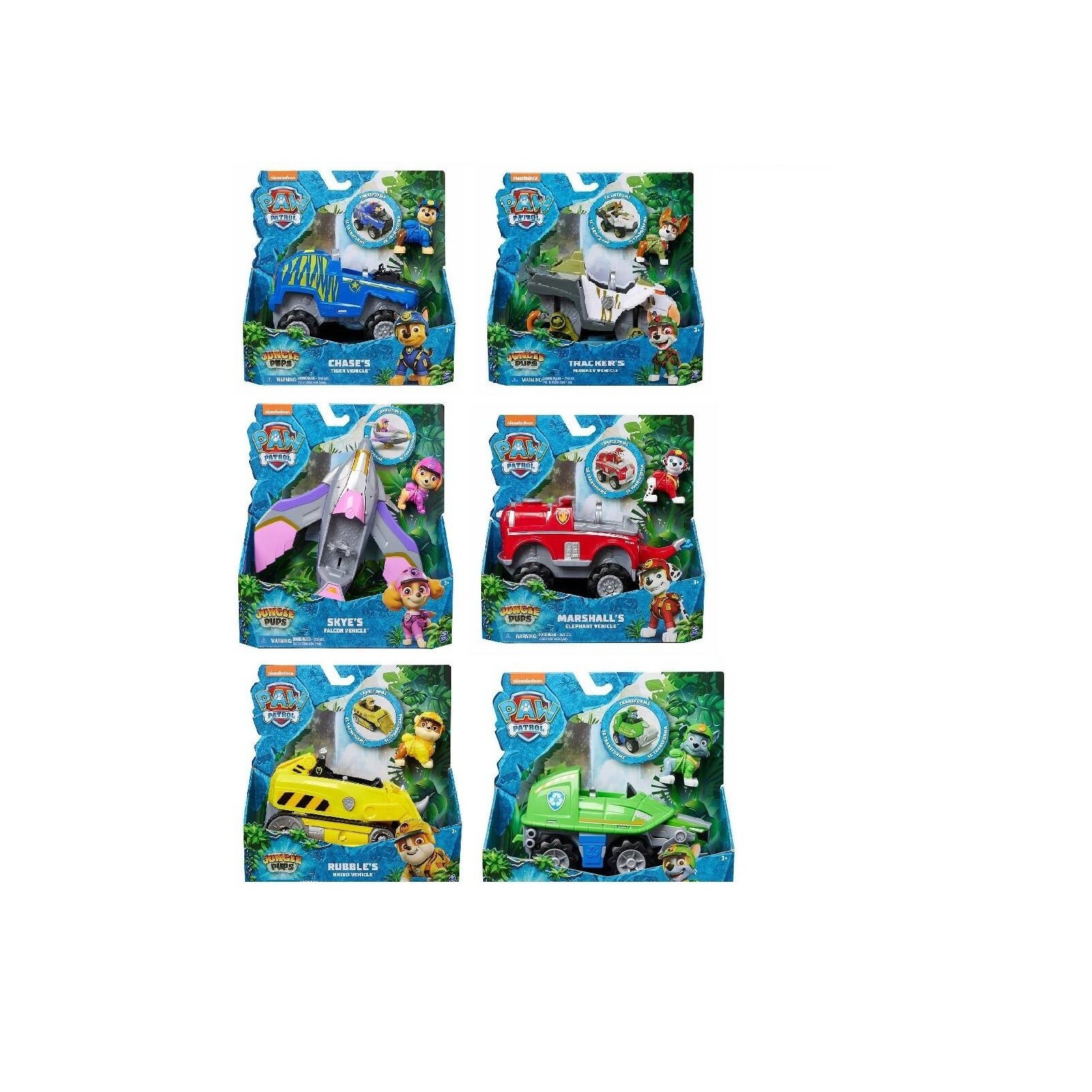 PAW PATROL JUNGLE PUPS VEICOLO DELUXE TRASFORMABILI ASSSORTITI CHILD