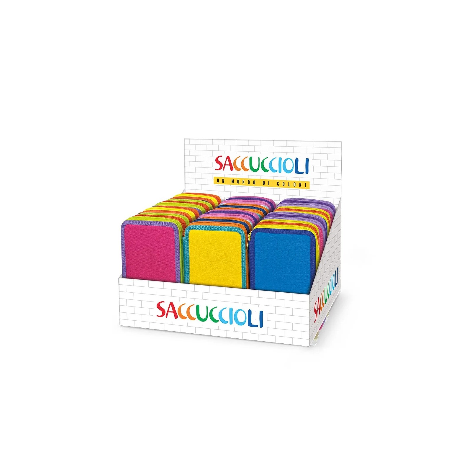 Astuccio Scuola con 3 Scomparti - Saccuccioli con Materiale Scolast...