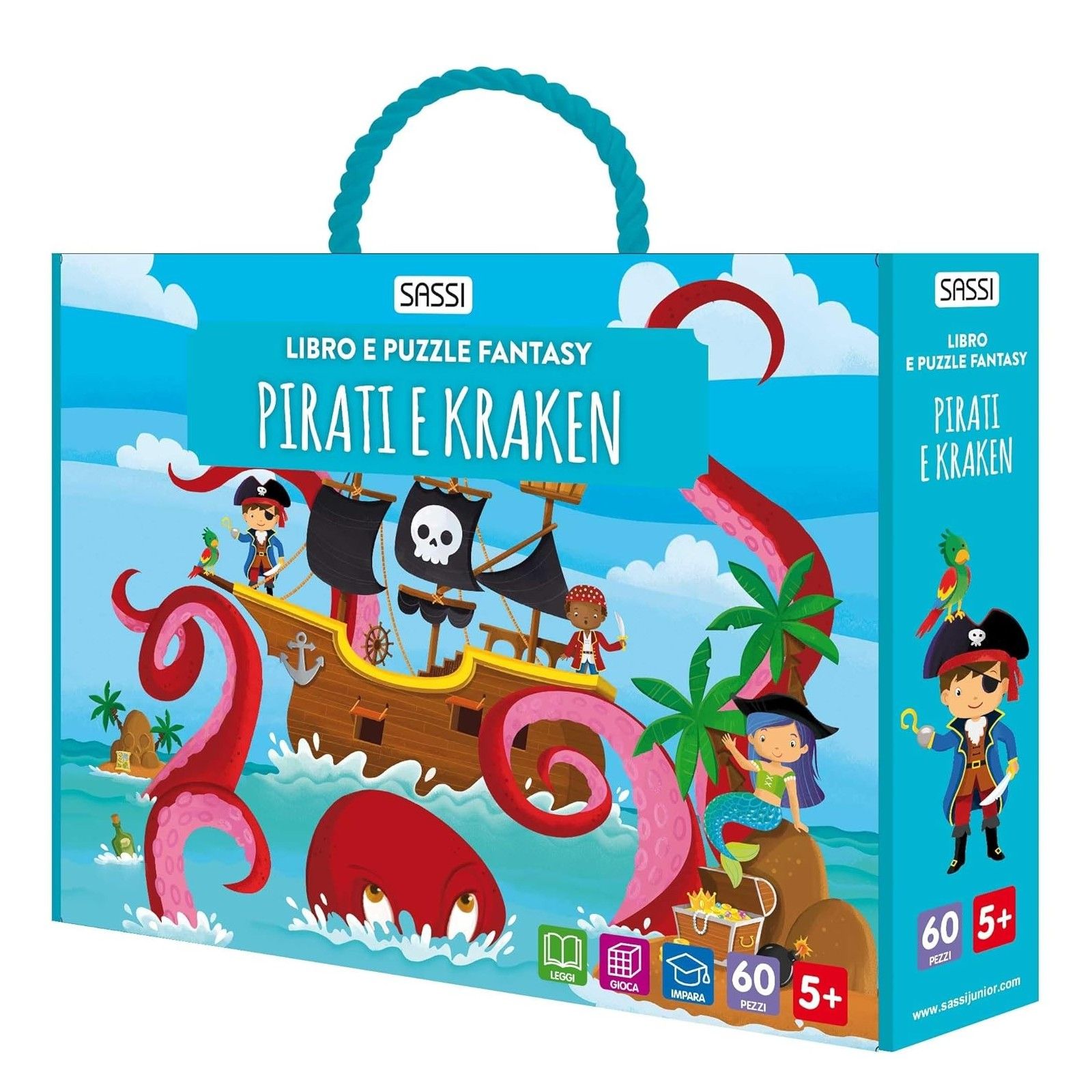 Pirati e Kraken. Libro e puzzle fantasy. Ediz. a colori. Con puzzle sagomato