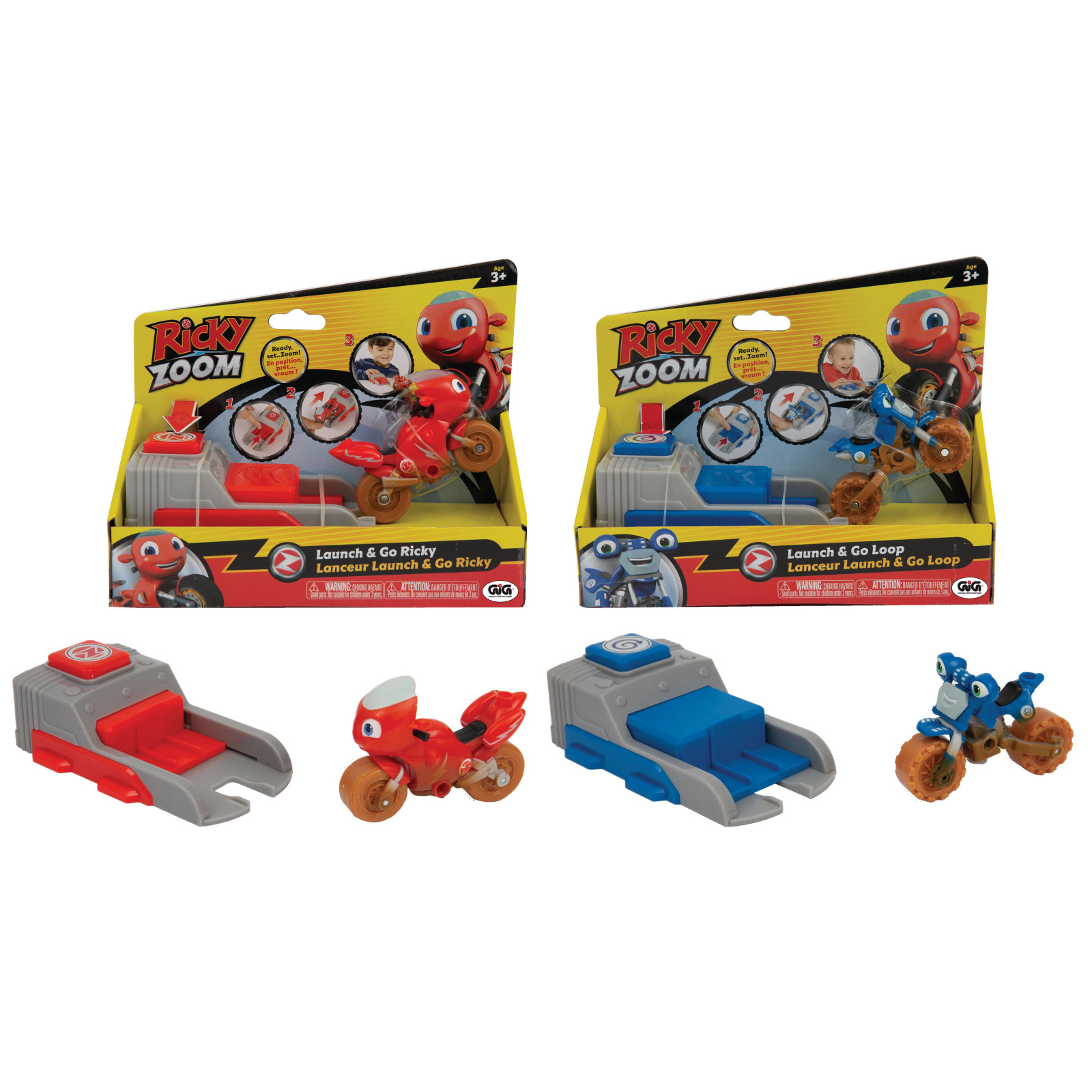 RICKY ZOOM - VEHICLE WITH LAUNCHER ASS. - GIOCHI PREZIOSI ITALIA SRL - CHILD - td-toys.it