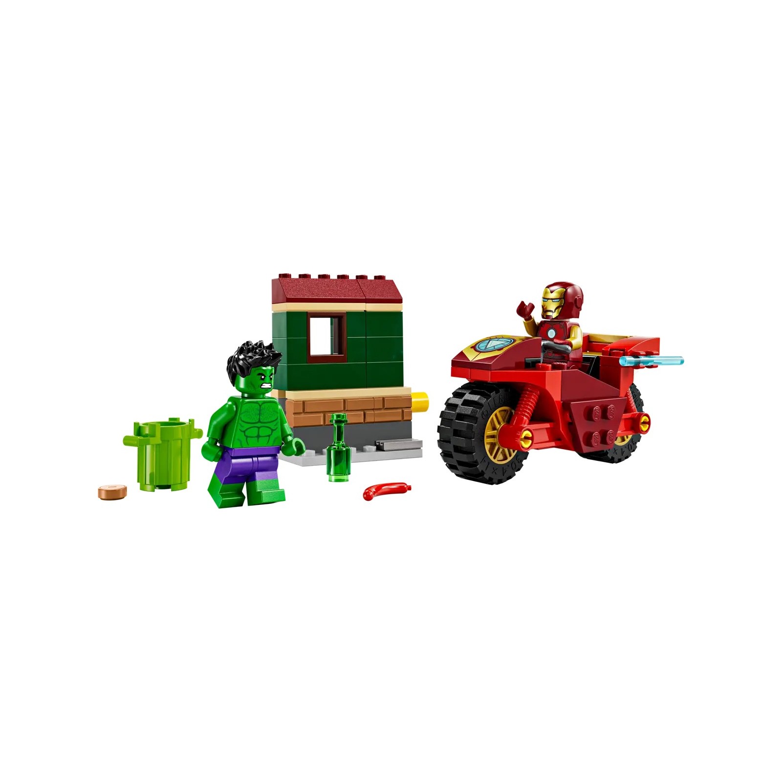 LEGO SUPER HEROES IRON MAN CON MOTO E THE HULK 76287