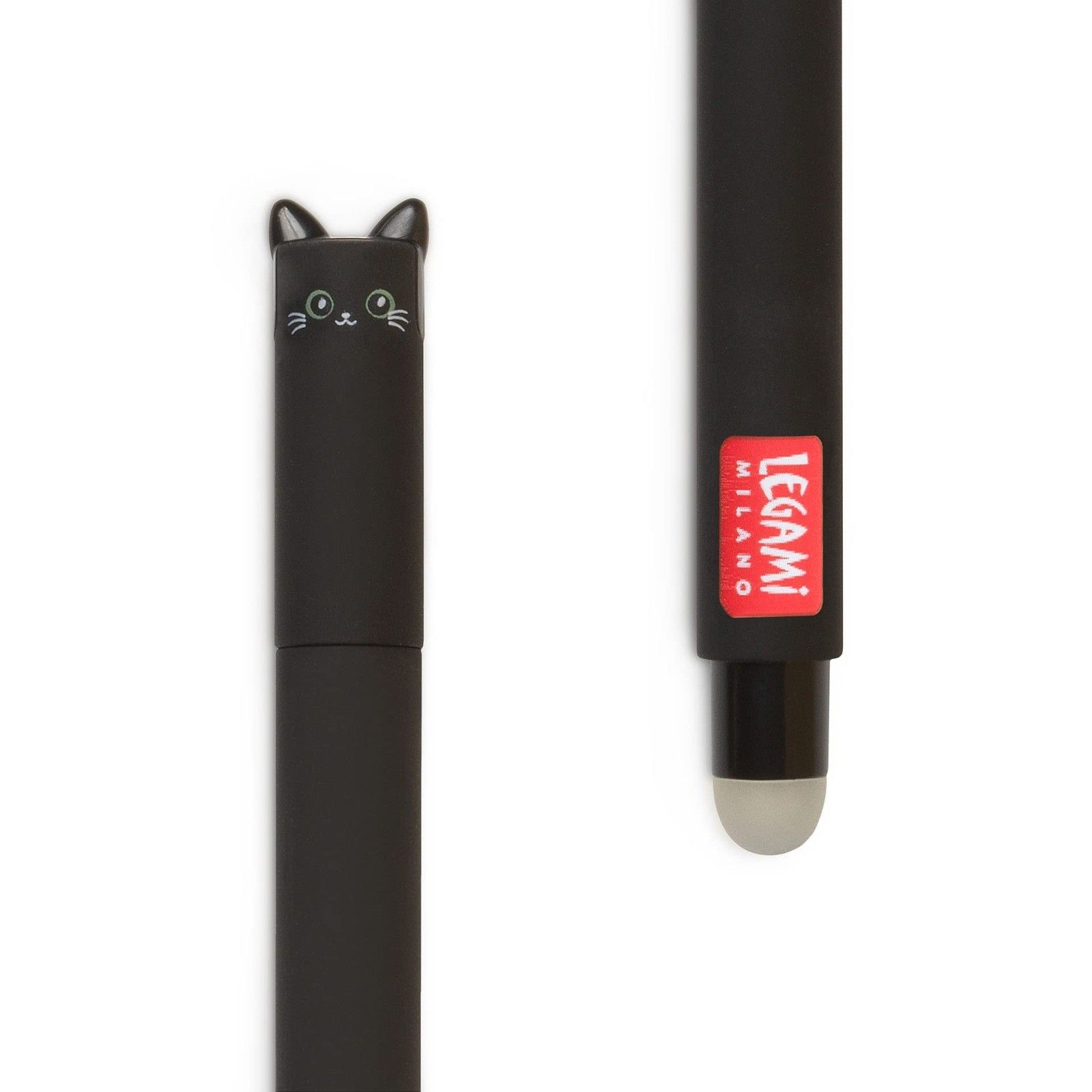 ERASABLE GEL PEN - CAT - BLACK-LEGAMI MILANO