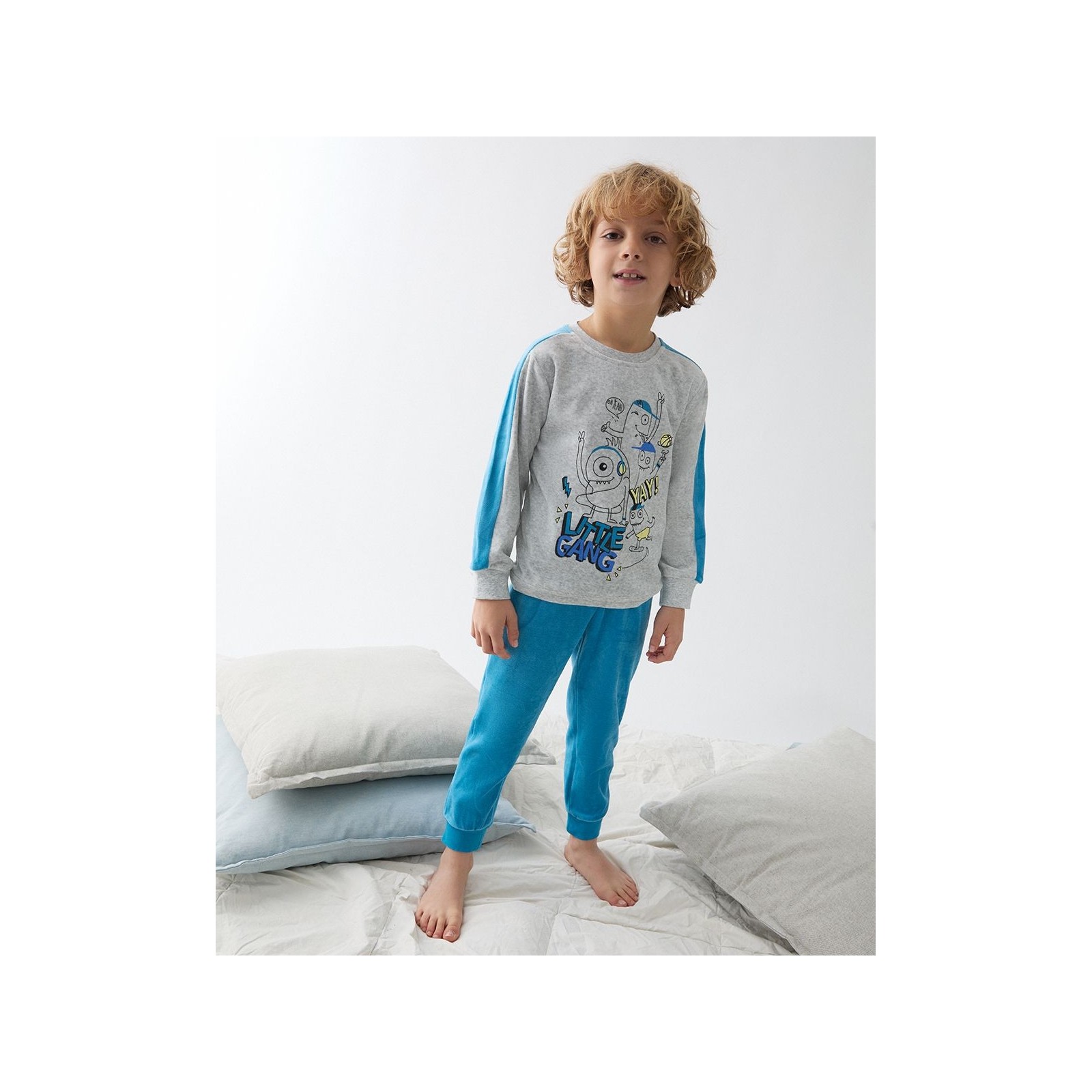 PIJAMA/O VEL. GANG - GRIS VIG. - 4Y - 1