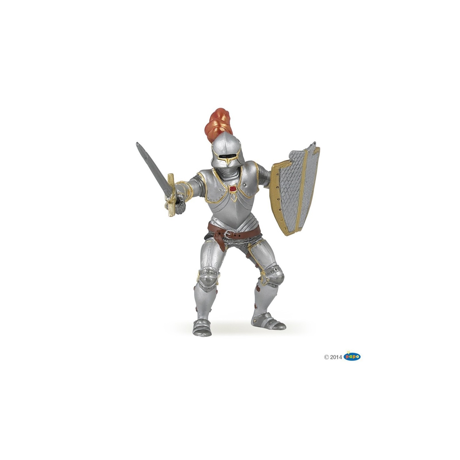 Papo - Knight in armour with red feather