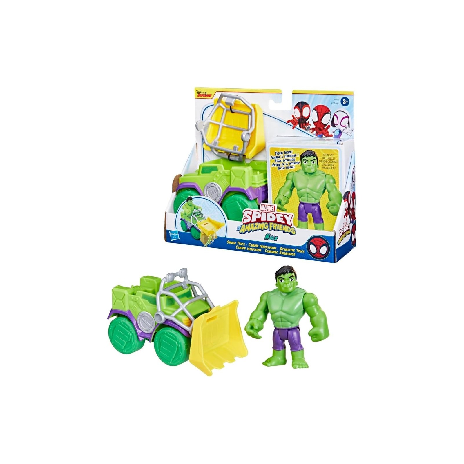 SPIDEY VEICOLO CON PERSONAGGIO E ACCESSORI - HULK TRUCK-BAMBINO