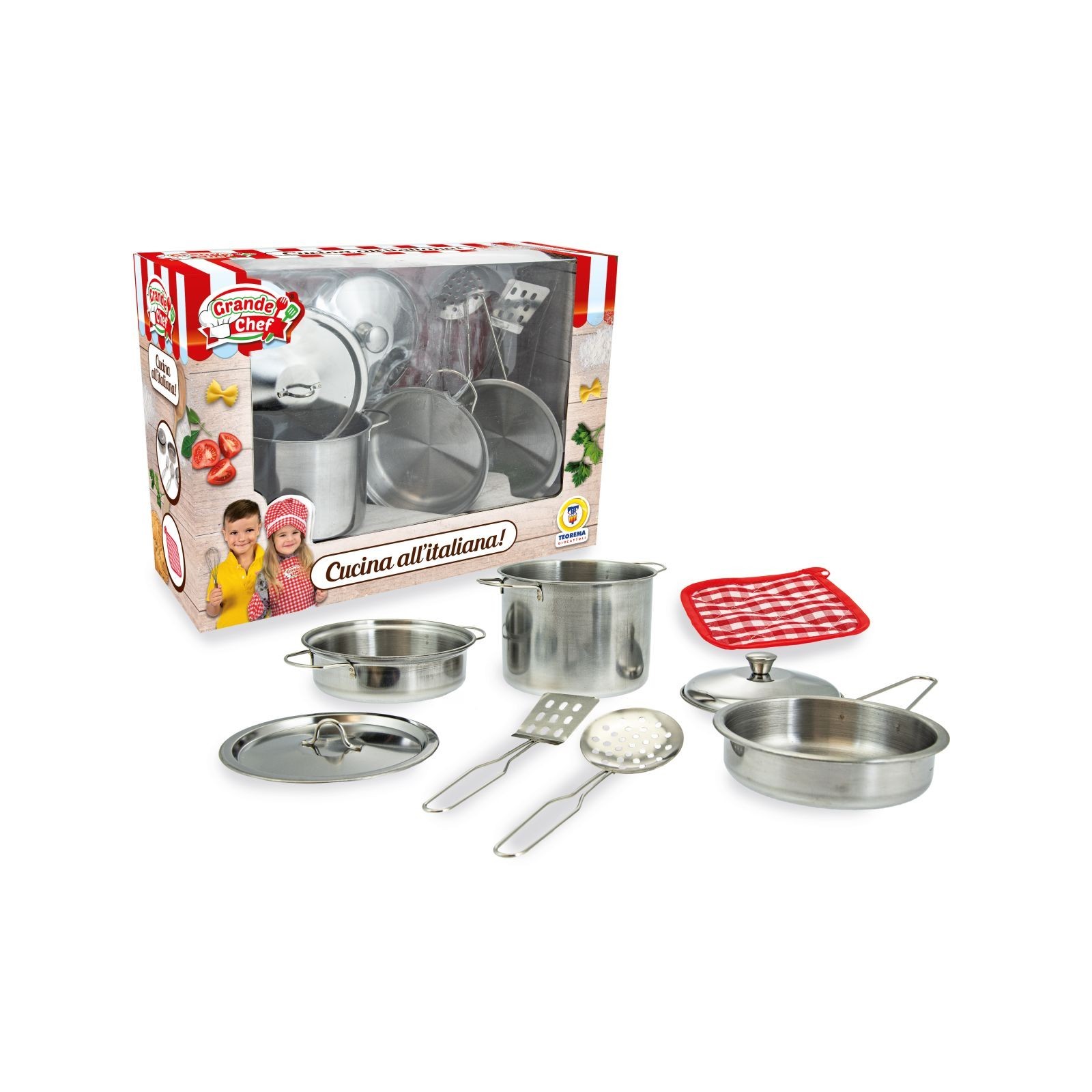 GRANDE CHEF - SET PENTOLINE IN METALLO CON PRESINA