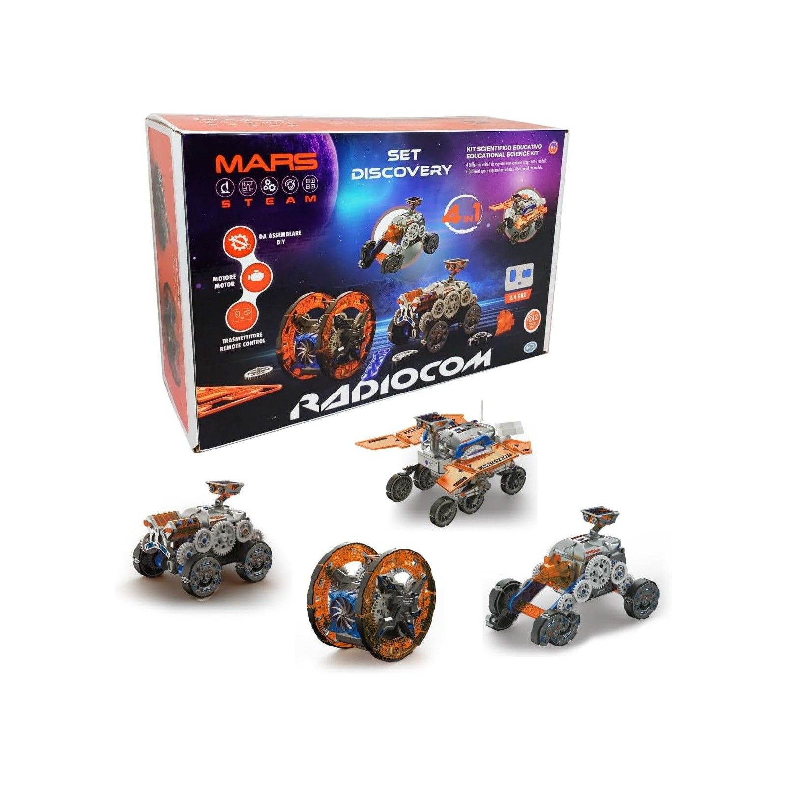 MARS - STEAM SET DISCOVERY MEZZI ROBOT RC 4 IN 1